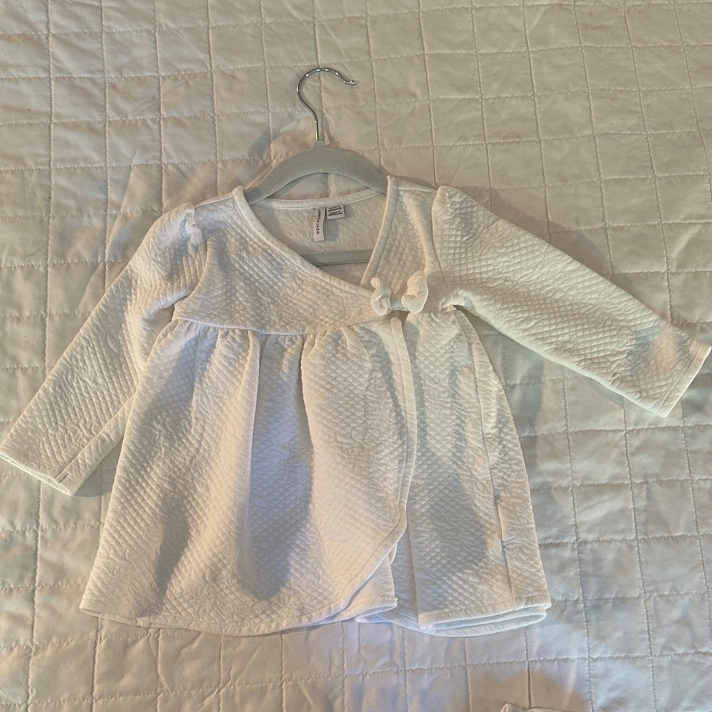 Janie and Jack Cream Quilted Kids Blouse